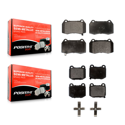 [Avant + Arrière] Kit de plaquette (semi-métallique) de frein pour Nissan 350Z Infiniti G35 INFINITI avec Brembo Brakes KPF-100451