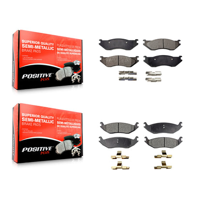 [Avant + Arrière] Kit de plaquette (semi-métallique) de frein pour Dodge Durango Ram 1500 Van KPF-100455