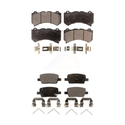 [Avant + Arrière] Kit de plaquette (semi-métallique) de frein pour Chevrolet Camaro avec 6 Piston Brembo Calipers KPF-100467 par Positive Plus