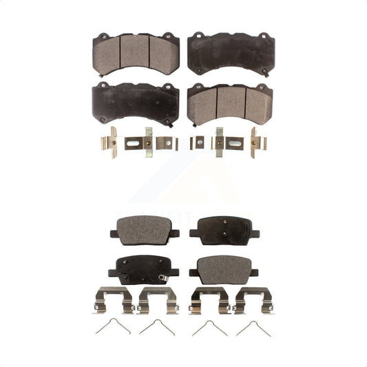 [Avant + Arrière] Kit de plaquette (semi-métallique) de frein pour Chevrolet Camaro avec 6 Piston Brembo Calipers KPF-100467 par Positive Plus