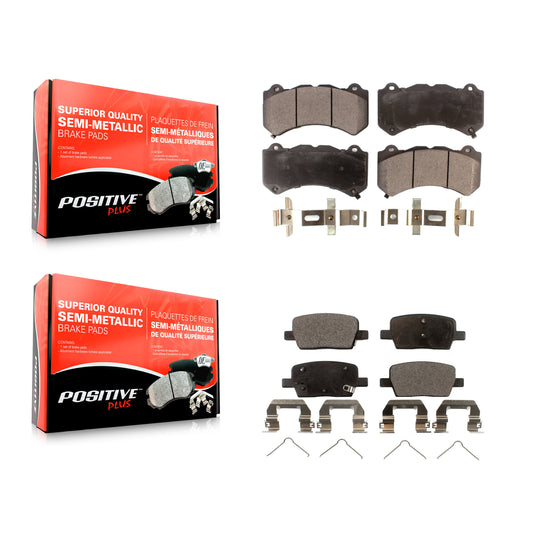 [Avant + Arrière] Kit de plaquette (semi-métallique) de frein pour Chevrolet Camaro avec 6 Piston Brembo Calipers KPF-100467