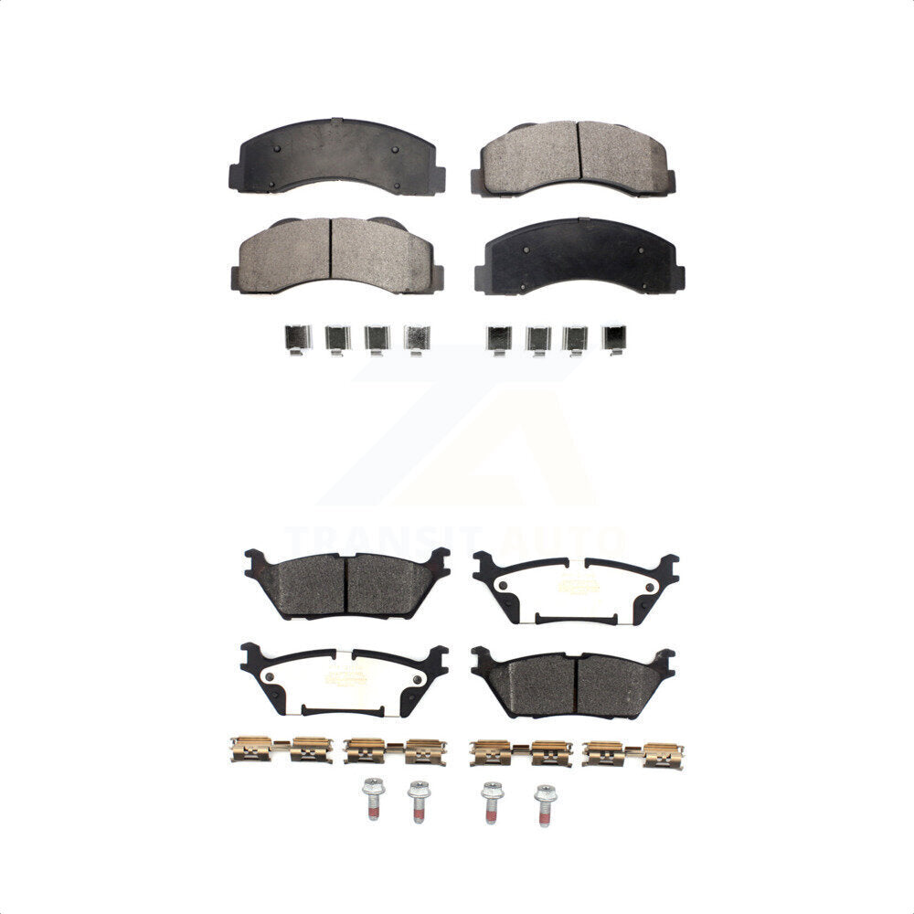 [Avant + Arrière] Kit de plaquette (semi-métallique) de frein pour Ford F-150 Expedition Lincoln Navigator KPF-100468 par Positive Plus