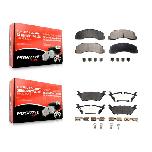 [Avant + Arrière] Kit de plaquette (semi-métallique) de frein pour Ford F-150 Expedition Lincoln Navigator KPF-100468
