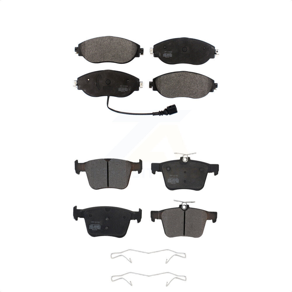 [Avant + Arrière] Kit de plaquette (semi-métallique) de frein pour Volkswagen Tiguan Jetta Audi Golf R S3 Q3 Arteon KPF-100471 par Positive Plus