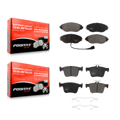 [Avant + Arrière] Kit de plaquette (semi-métallique) de frein pour Volkswagen Tiguan Jetta Audi Golf R S3 Q3 Arteon KPF-100471