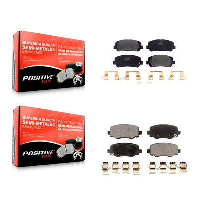 [Avant + Arrière] Kit de plaquette (semi-métallique) de frein pour Jeep Cherokee Chrysler 200 KPF-100472