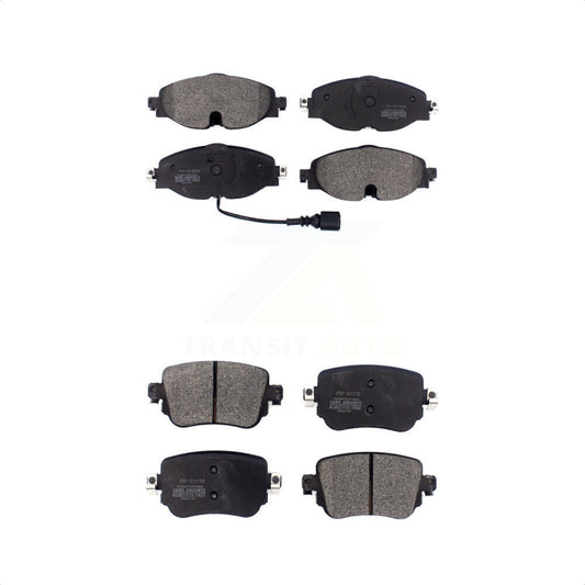 [Avant + Arrière] Kit de plaquette (semi-métallique) de frein pour Volkswagen GTI Golf SportWagen Alltrack Passat KPF-100480 par Positive Plus