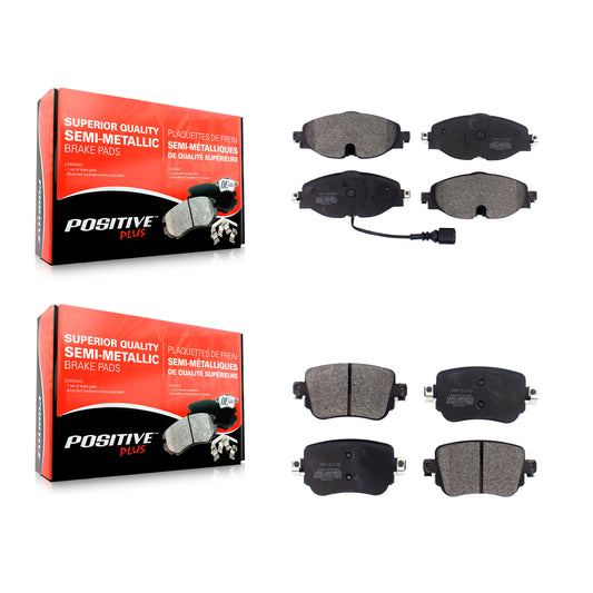 [Avant + Arrière] Kit de plaquette (semi-métallique) de frein pour Volkswagen GTI Golf SportWagen Alltrack Passat KPF-100480