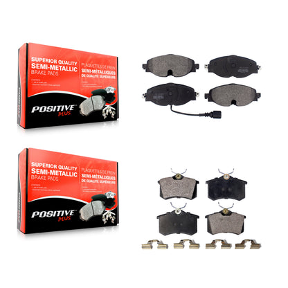 [Avant + Arrière] Kit de plaquette (semi-métallique) de frein pour 2015 Volkswagen Golf SportWagen KPF-100481