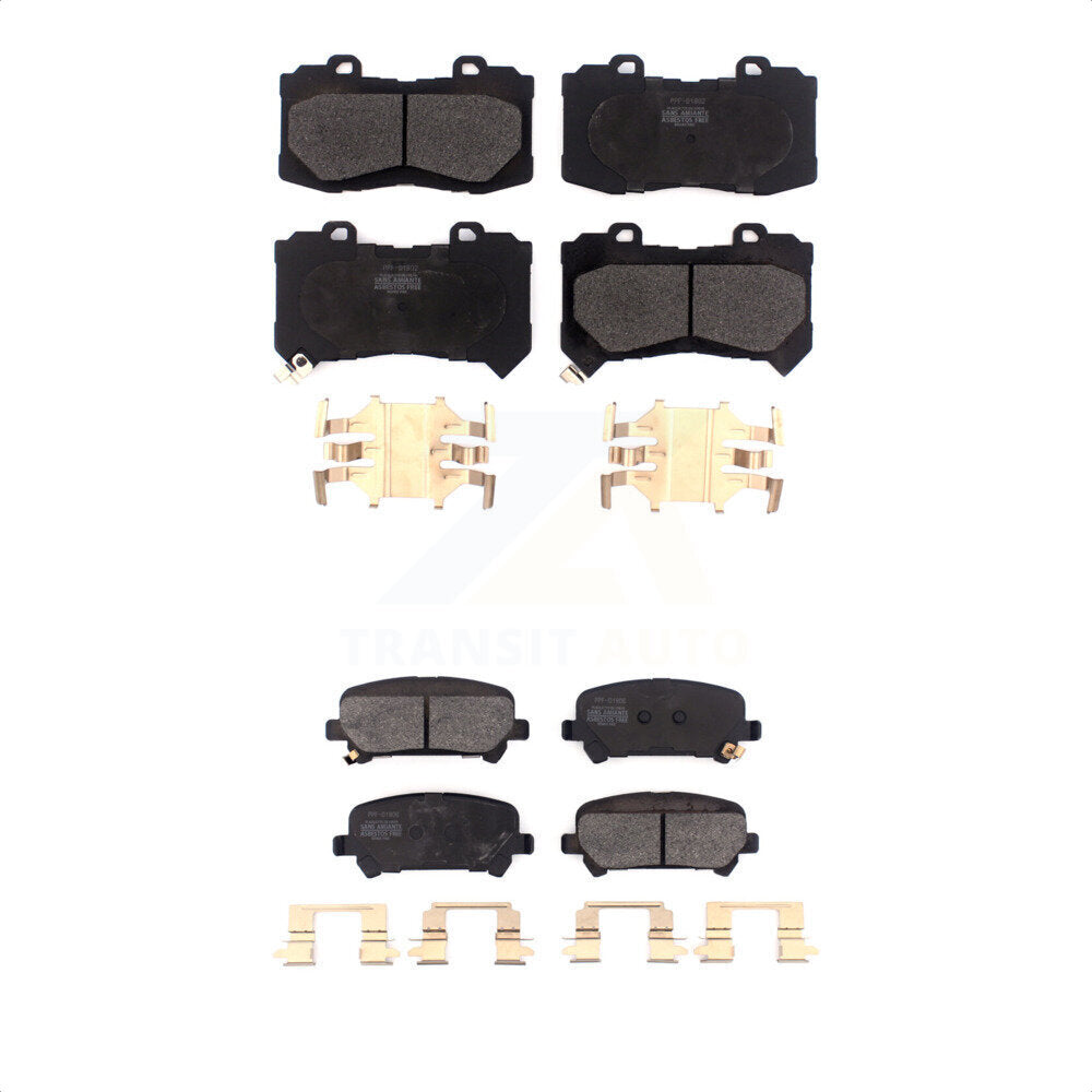 [Avant + Arrière] Kit de plaquette (semi-métallique) de frein pour 2015-2020 Chevrolet Colorado GMC Canyon KPF-100482 par Positive Plus