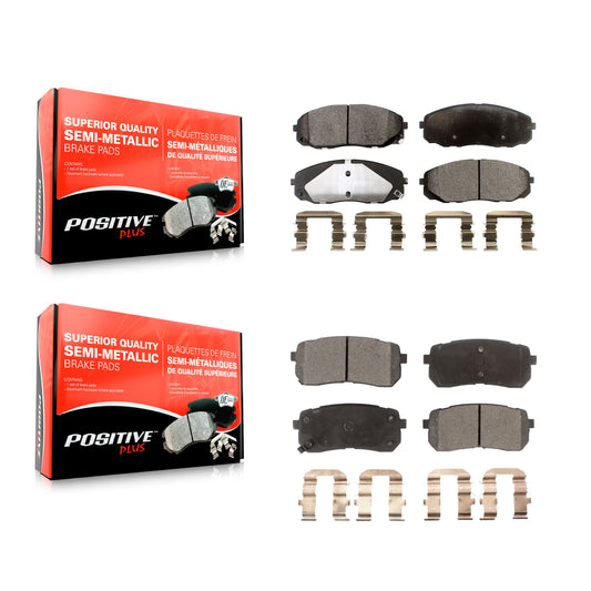 [Avant + Arrière] Kit de plaquette (semi-métallique) de frein pour 2015-2020 Kia Sedona KPF-100484