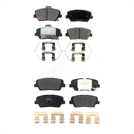 [Avant + Arrière] Kit de plaquette (semi-métallique) de frein pour Kia Sorento Hyundai Santa Fe Sport KPF-100485 par Positive Plus