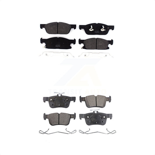 [Avant + Arrière] Kit de plaquette (semi-métallique) de frein pour Ford Fusion Lincoln MKZ Continental KPF-100486 par Positive Plus