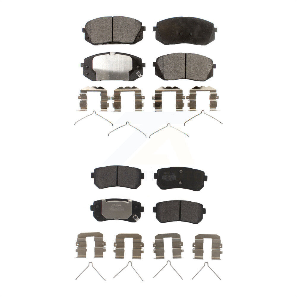 [Avant + Arrière] Kit de plaquette (semi-métallique) de frein pour Kia Optima Hyundai Sonata KPF-100487 par Positive Plus