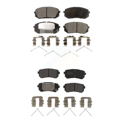 [Avant + Arrière] Kit de plaquette (semi-métallique) de frein pour Kia Optima Hyundai Sonata KPF-100487 par Positive Plus