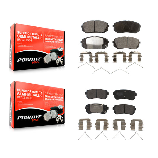 [Avant + Arrière] Kit de plaquette (semi-métallique) de frein pour Kia Optima Hyundai Sonata KPF-100487