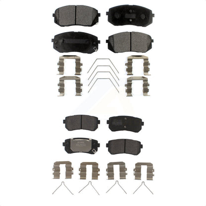 [Avant + Arrière] Kit de plaquette (semi-métallique) de frein pour Kia Optima avec Manual Parking KPF-100488 par Positive Plus