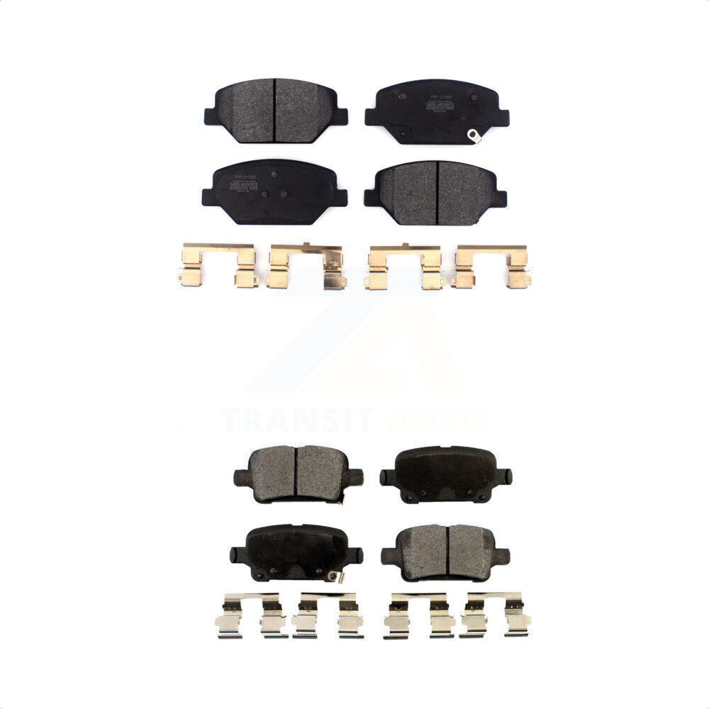 [Avant + Arrière] Kit de plaquette (semi-métallique) de frein pour Chevrolet Equinox GMC Terrain Buick LaCrosse Regal TourX Sportback KPF-100490 par Positive Plus