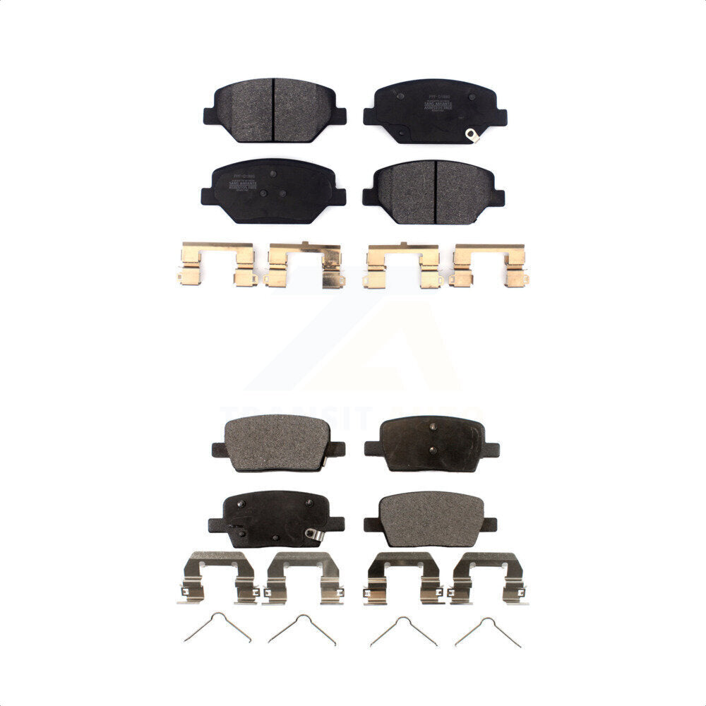 [Avant + Arrière] Kit de plaquette (semi-métallique) de frein pour Chevrolet Camaro sans Brembo Calipers KPF-100491 par Positive Plus