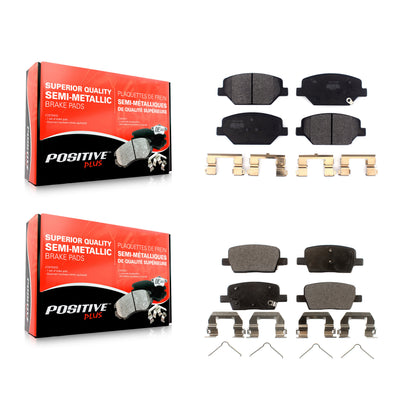 [Avant + Arrière] Kit de plaquette (semi-métallique) de frein pour Chevrolet Camaro sans Brembo Calipers KPF-100491