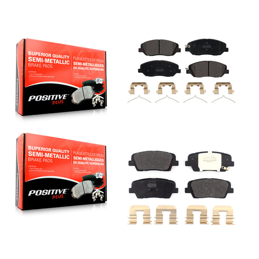 [Avant + Arrière] Kit de plaquette (semi-métallique) de frein pour Hyundai Santa Fe XL KPF-100495