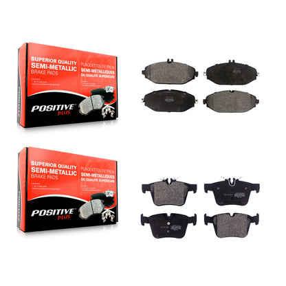 [Avant + Arrière] Kit de plaquette (semi-métallique) de frein pour Mercedes-Benz C300 sans Sport Package KPF-100503