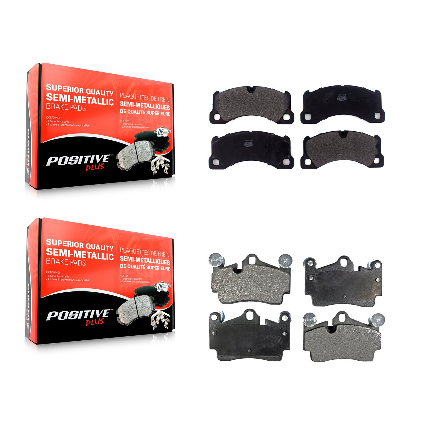 [Avant + Arrière] Kit de plaquette (semi-métallique) de frein pour Porsche Cayenne KPF-100518