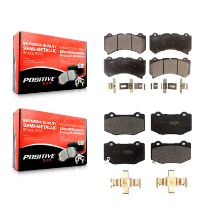 [Avant + Arrière] Kit de plaquette (semi-métallique) de frein pour Chevrolet Corvette Cadillac ATS Camaro KPF-100519
