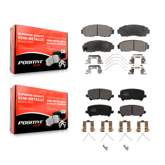 [Avant + Arrière] Kit de plaquette (semi-métallique) de frein pour 2019-2022 Honda Passport KPF-100524