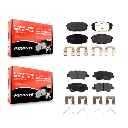 [Avant + Arrière] Kit de plaquette (semi-métallique) de frein pour Kia Soul Forte Hyundai Elantra GT Kona Forte5 KPF-100543
