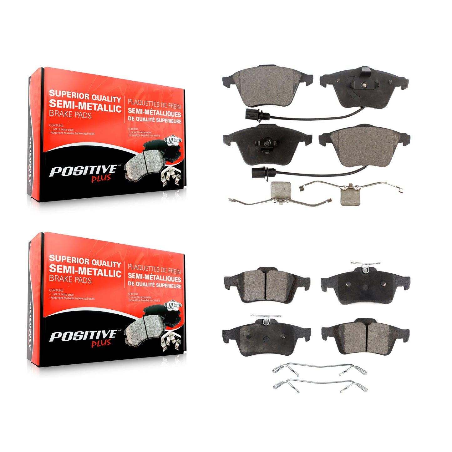[Avant + Arrière] Kit de plaquette (semi-métallique) de frein pour Saab 9-3 9-3X KPF-100548