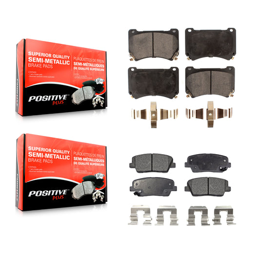 [Avant + Arrière] Kit de plaquette (semi-métallique) de frein pour Hyundai Genesis Equus KPF-100551