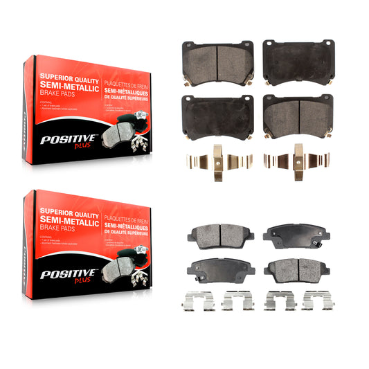 [Avant + Arrière] Kit de plaquette (semi-métallique) de frein pour Hyundai Genesis KPF-100552