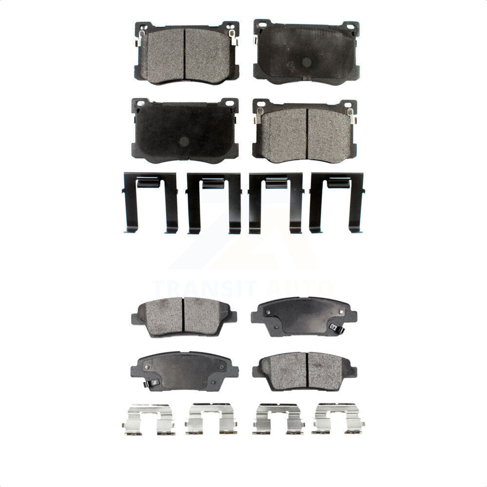 [Avant + Arrière] Kit de plaquette (semi-métallique) de frein pour Hyundai Genesis G80 Kia K900 KPF-100556 par Positive Plus