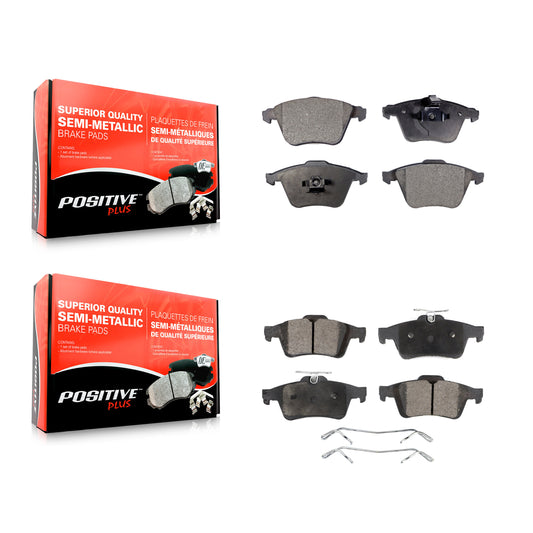 [Avant + Arrière] Kit de plaquette (semi-métallique) de frein pour Mazda 3 Volvo S40 C70 V50 KPF-100560