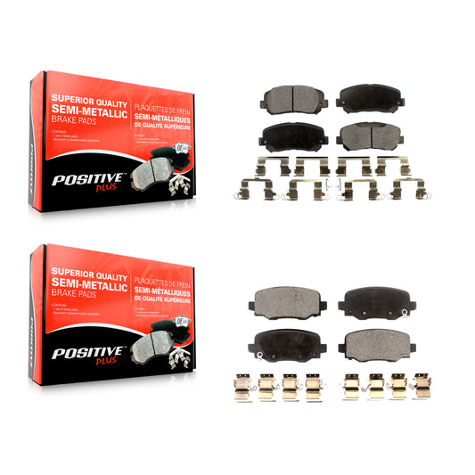 [Avant + Arrière] Kit de plaquette (semi-métallique) de frein pour 2014-2017 Jeep Cherokee avec Single Piston Caliper KPF-100561