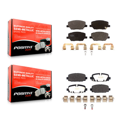[Avant + Arrière] Kit de plaquette (semi-métallique) de frein pour 2018-2022 Jeep Compass KPF-100563