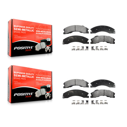 [Avant + Arrière] Kit de plaquette (semi-métallique) de frein pour Chevrolet Silverado 2500 HD GMC Sierra 3500 Suburban KPF-100568