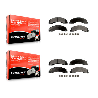 [Avant + Arrière] Kit de plaquette (semi-métallique) de frein pour Ram 5500 Dodge Sterling Truck 4500 Bullet 45 55 KPF-100574