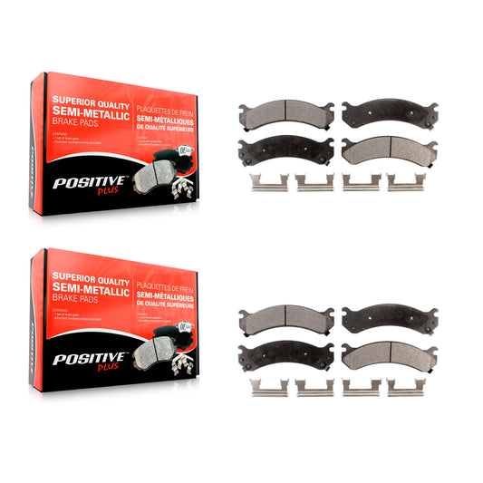 [Avant + Arrière] Kit de plaquette (semi-métallique) de frein pour Chevrolet Silverado 3500 HD GMC Sierra Classic KPF-100575