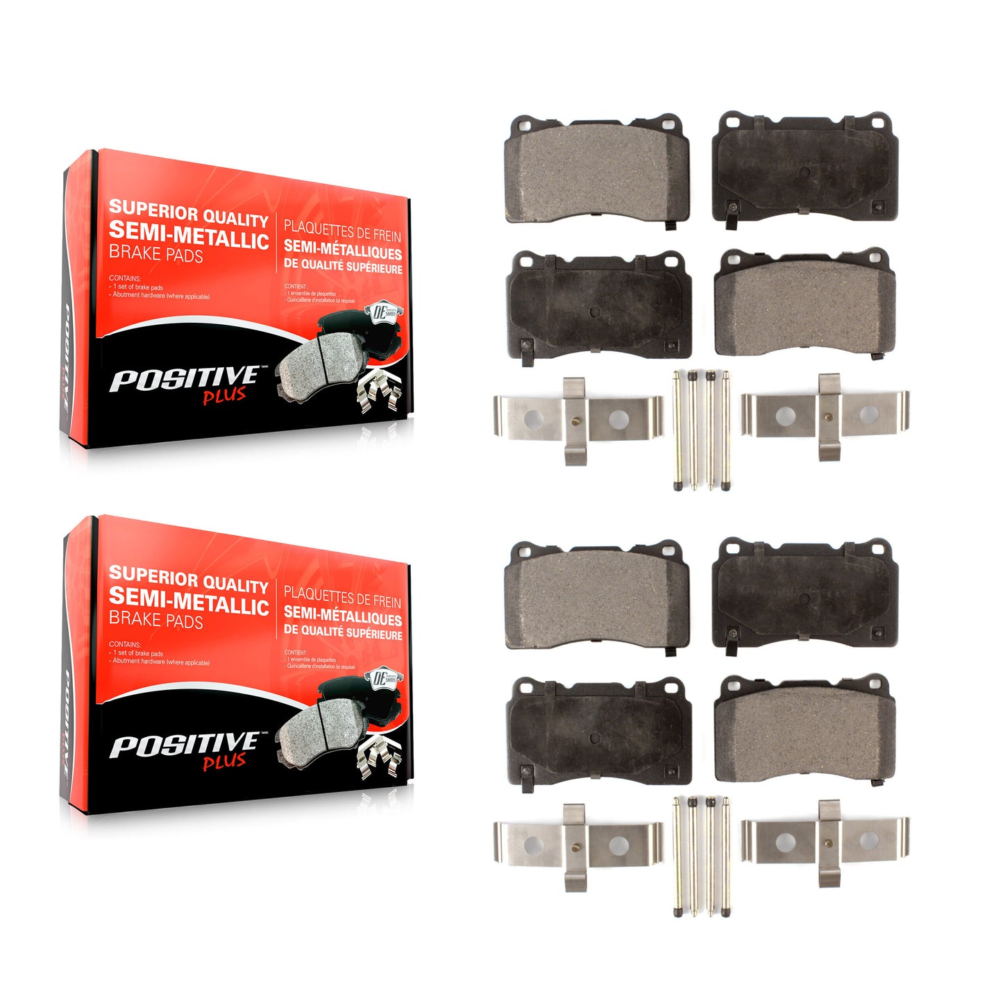 [Avant + Arrière] Kit de plaquette (semi-métallique) de frein pour 2005-2006 Ford GT KPF-100576