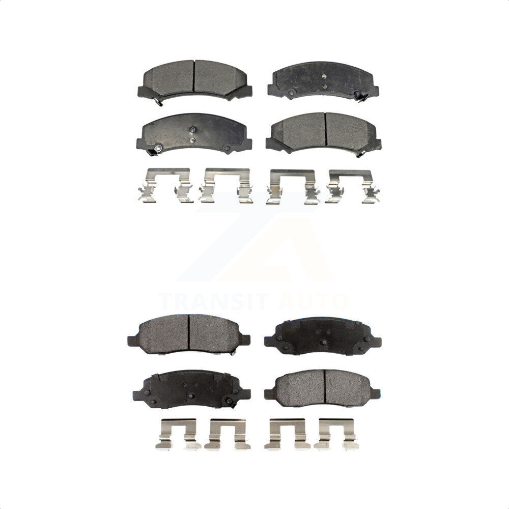 [Avant + Arrière] Kit de plaquette (semi-métallique) de frein pour 2006-2011 Buick Lucerne Cadillac DTS KPF-100581 par Positive Plus