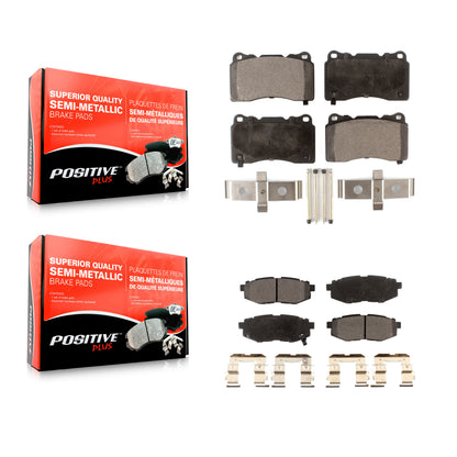 [Avant + Arrière] Kit de plaquette (semi-métallique) de frein pour 2017 Subaru BRZ Base avec Brembo Brakes KPF-100596