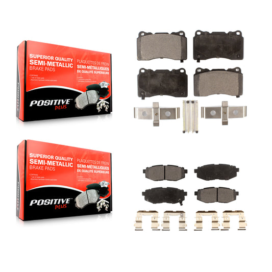 [Avant + Arrière] Kit de plaquette (semi-métallique) de frein pour 2017 Subaru BRZ Base avec Brembo Brakes KPF-100596