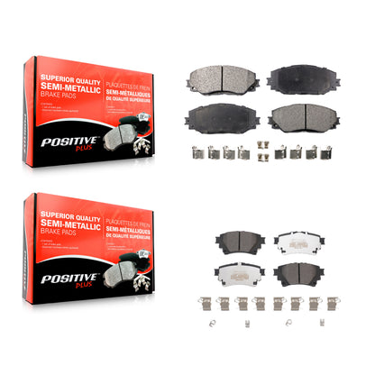 [Avant + Arrière] Kit de plaquette (semi-métallique) de frein pour 2019 Toyota Corolla 1.8L avec Electric Parking KPF-100613