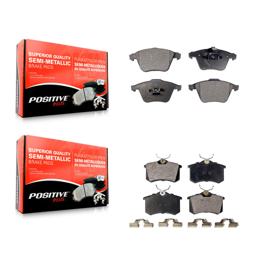 [Avant + Arrière] Kit de plaquette (semi-métallique) de frein pour 2002 Audi A6 Quattro avec 321mm Diameter Rotor KPF-100639