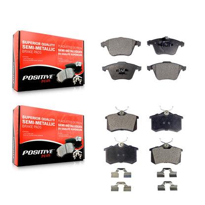 [Avant + Arrière] Kit de plaquette (semi-métallique) de frein pour 2004 Audi A6 Quattro avec 321mm Diameter Rotor KPF-100640