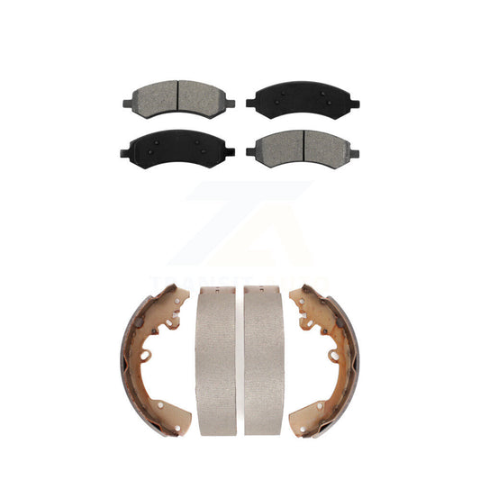[Avant + Arrière] Kit de plaquette (semi-métallique) de frein pour Dakota Dodge Mitsubishi Raider Ram KSN-100014