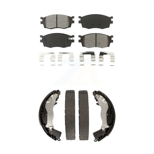 [Avant + Arrière] Kit de plaquette (semi-métallique) de frein pour Hyundai Accent Kia Rio Rio5 KSN-100018 par Transit Auto