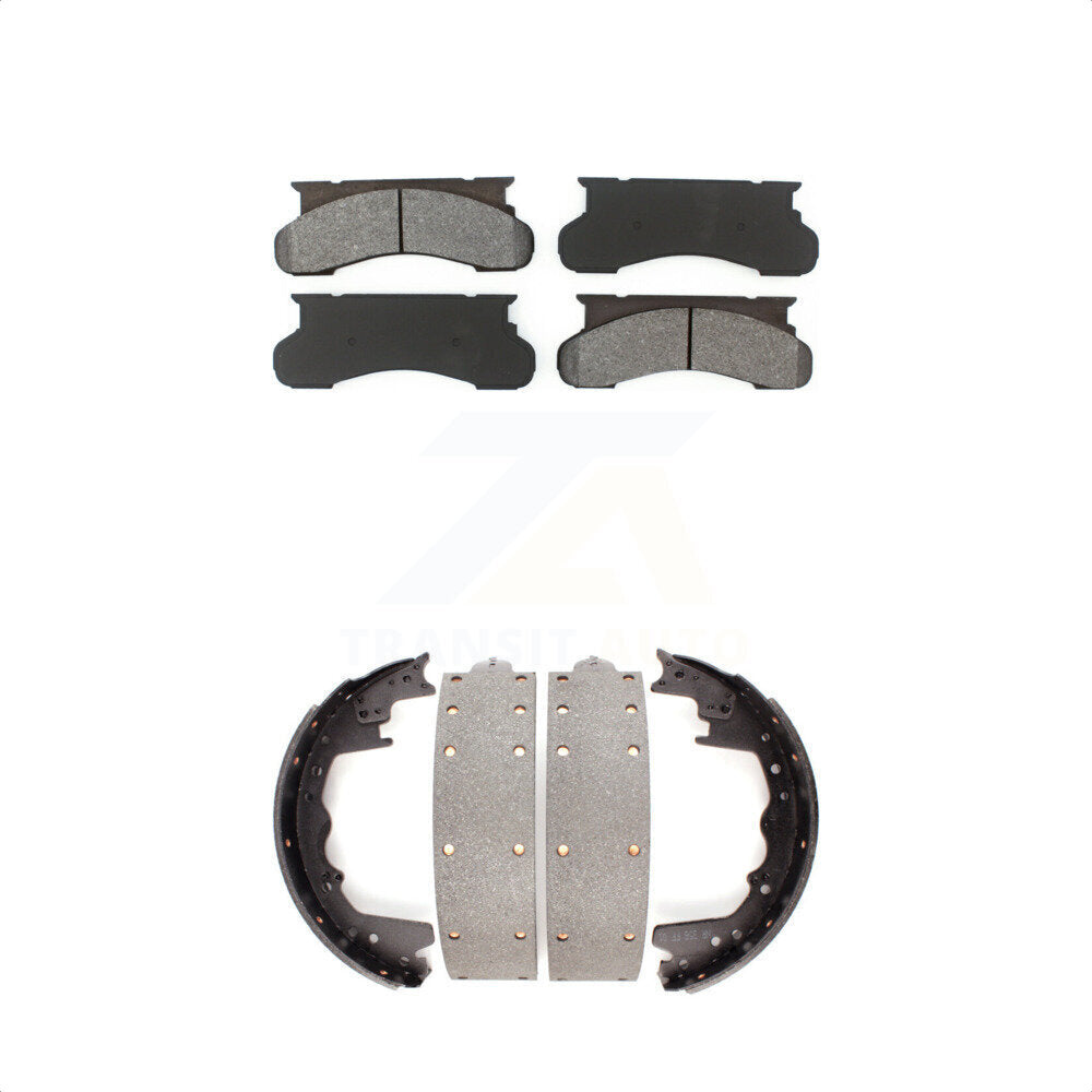 [Avant + Arrière] Kit de plaquette (semi-métallique) de frein pour Ford F-250 F-350 E-350 Econoline Club Wagon E-250 KSN-100027 par Transit Auto